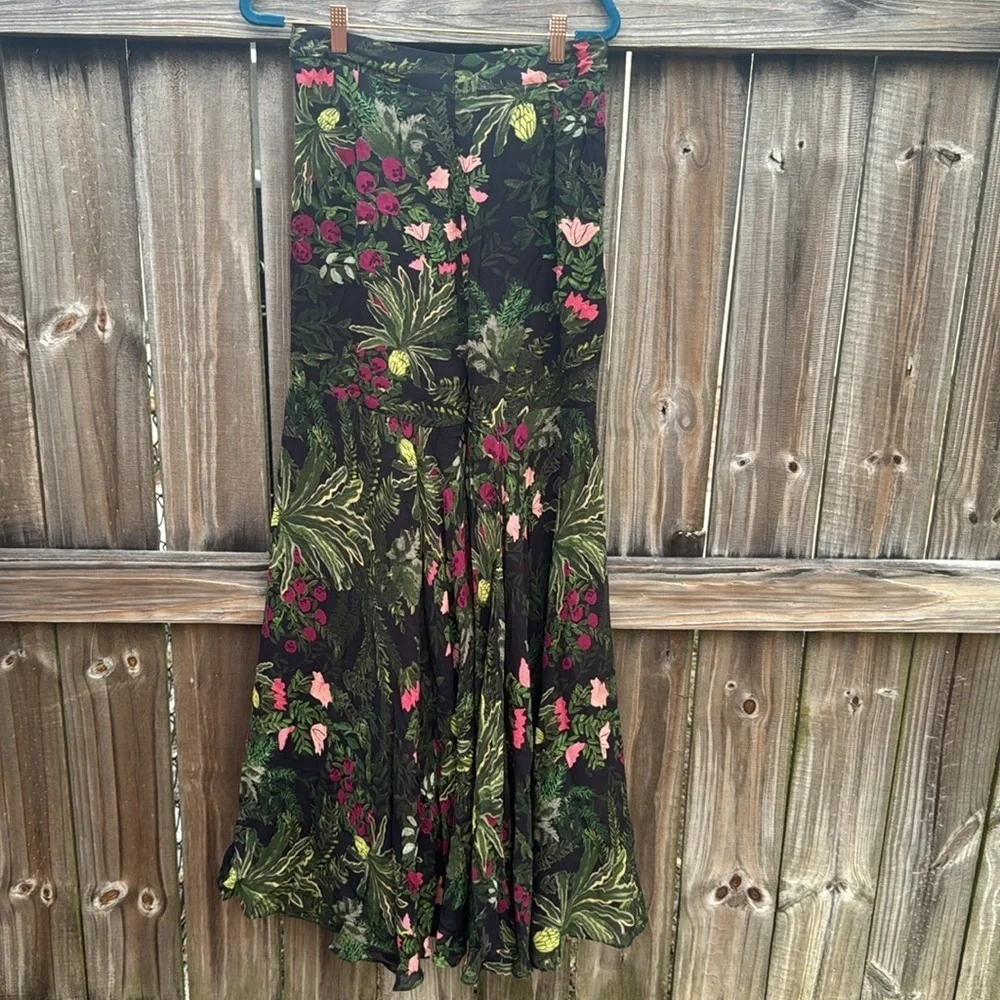 Prints by Radhika Jaipur, multi colored flared pants, size 28